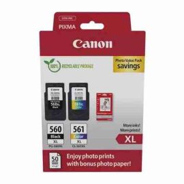 Canon PG560XL + CL561XL Original - 50 Hojas de Papel Fotografico