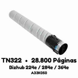 Konica Minolta TN322 Negro Cartucho de Toner Generico