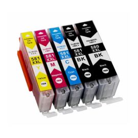 Compatible Canon PGI580XXL + CLI581XXL Pack 5 Cartucho de Tinta