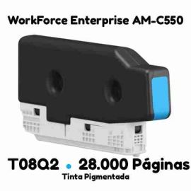 Cartucho de tinta pigmentada compatible de súper alta capacidad Epson T08Q2 cian Masink