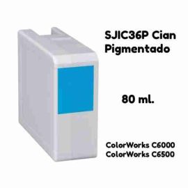 Cartucho de tinta pigmentada compatible de alta capacidad Epson SJIC36P cian Masink
