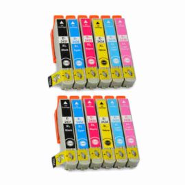 Compatible Epson 24XL Pack 12 Cartucho de Tinta Genericos