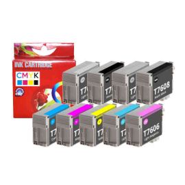 Compatible Epson T7601 T7602 T7603 T7604 T7605 T7606 T7607 T7608 T7609 Pack 9 Cartucho de Tinta Generico