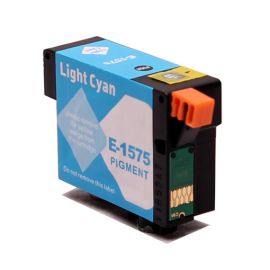 Cartucho de Tinta Pigmentada Epson T1575 Compatible Cian Claro