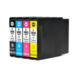 Pack 4 Colores Cartucho de Tinta Epson T9081 T9082 T9083 T9084 Compatible