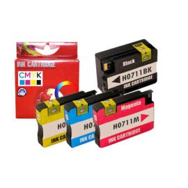Compatible HP 711XL Pack 4 Colores Cartucho de Tinta Generico