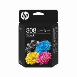 HP 308 Negro + Color Pack de 2 Cartuchos de Tinta 6L6S6UE Originales