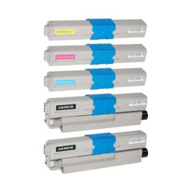 Pack 5 Toner Compatible OKI Executive ES3452 ES5431 ES5462 2 Negro + Colores