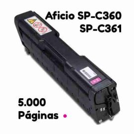 Ricoh Aficio SP-C360/SP-C361 Magenta Cartucho de Toner Generico