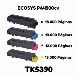Kyocera TK5390 Pack 4 Colores Cartucho de Toner Generico