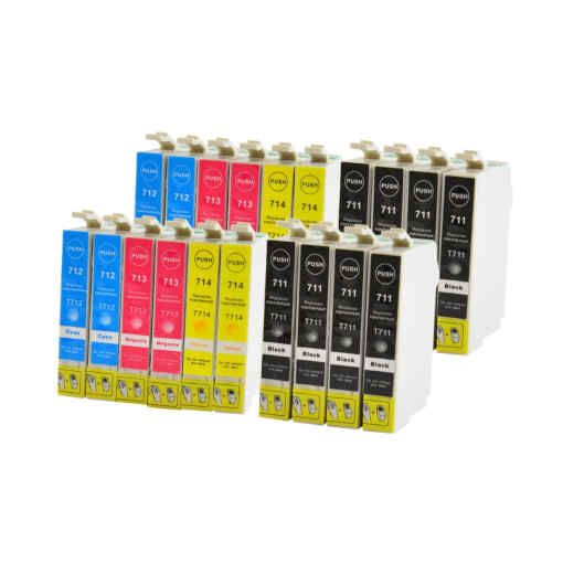 MASink Consumibles: Pack 20 Cartucho de Tinta Compatible Epson T0715