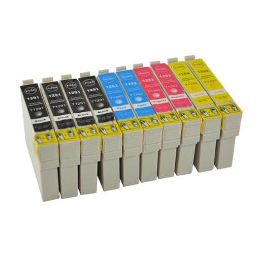 MASink Consumibles: Pack 10 Cartucho de Tinta Epson T1295 Compatible