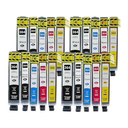 Masink. Pack 20 Cartuchos de tinta HP 364XL Compatible Consumible Barato