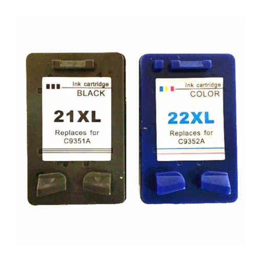 MASink Consumibles: Remanufacturado HP 21XL + HP 22XL Pack Cartucho de Tinta  Generico