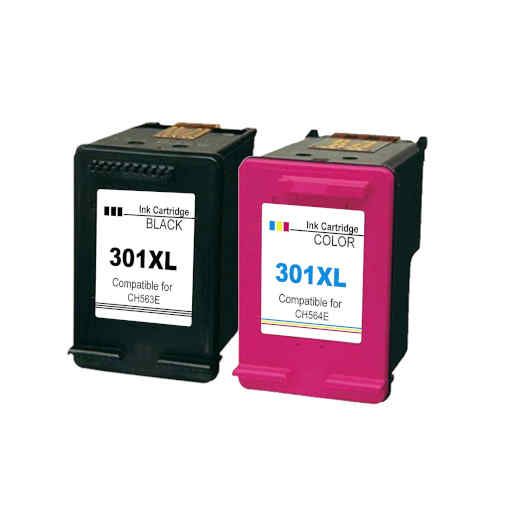MASink Consumibles: Remanufacturado HP 301XL MultiPack Cartucho de Tinta  Generico Negro + Tricolor