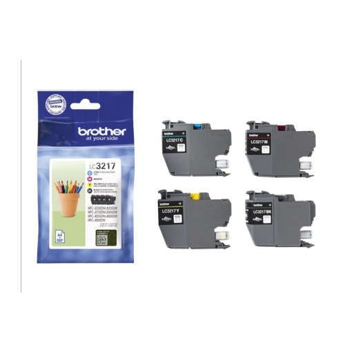 Masink. Brother LC3217 Pack 4 Cartuchos de Tinta Originales